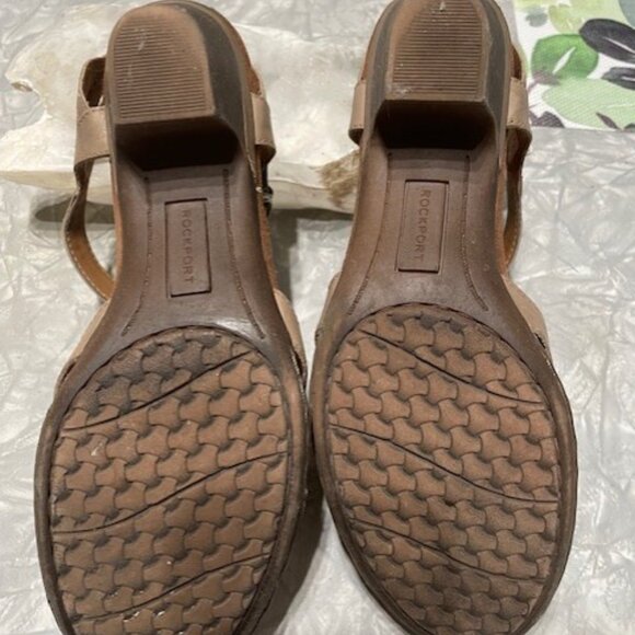 Rockport women shoes, sandal, tan leather. Size 7 - Picture 5 of 6